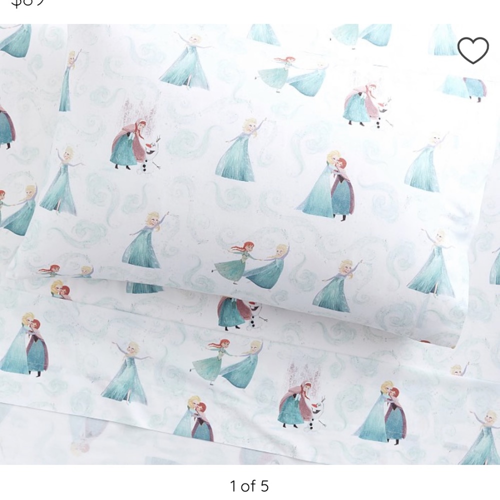 Pottery Barn Kids Frozen Organic Cotton Twin Sheets